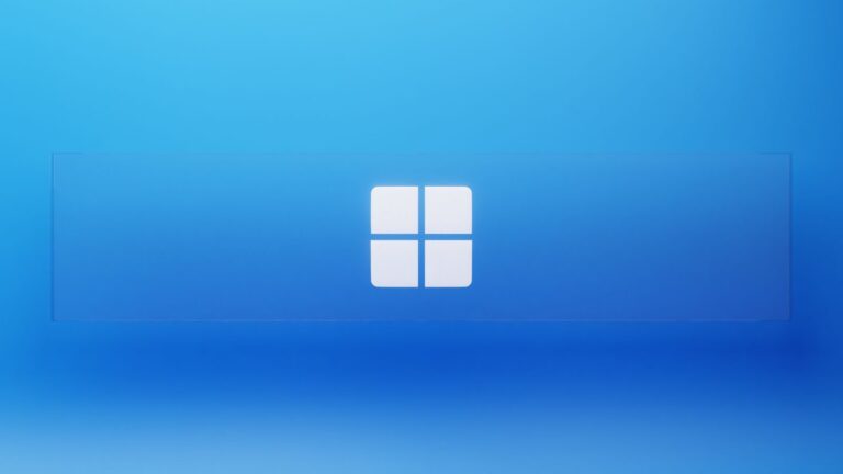 Abstract blue background featuring a central logo design.