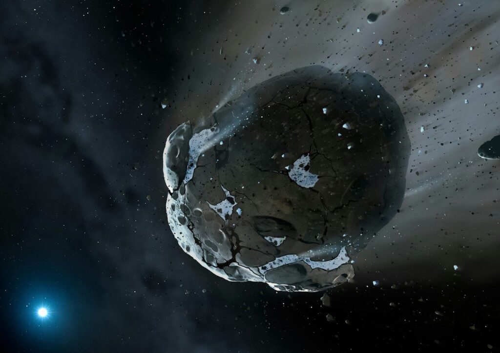 an artist's rendering of a planet in space