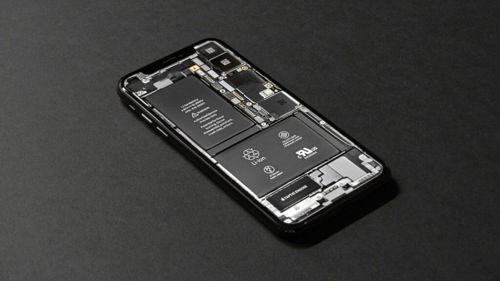 black smartphone