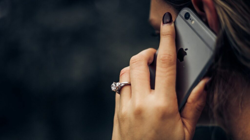 woman talking on the phone