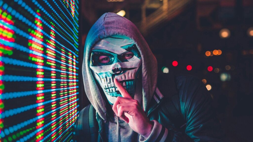 person standing near LED sign