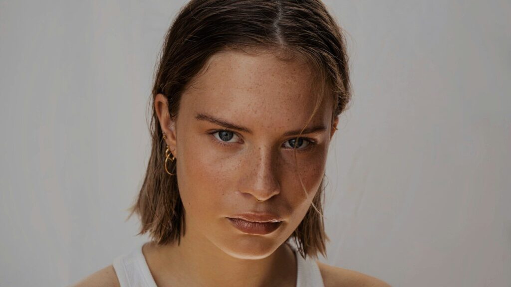 woman in white tank top