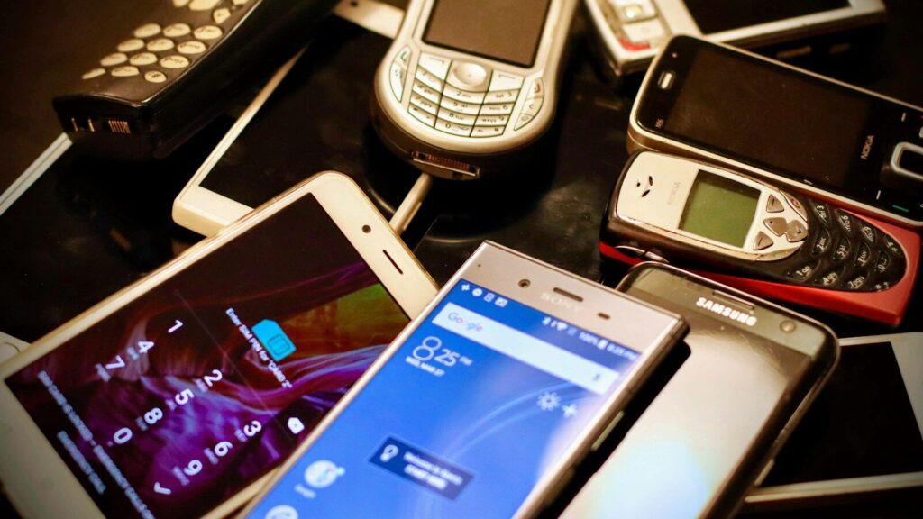 assorted-color phone lot