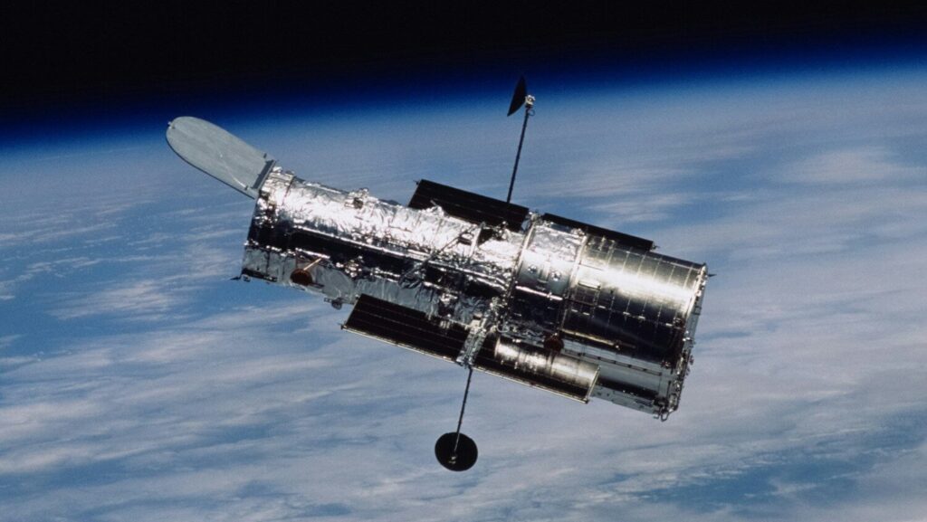 a space station in the middle of the earth