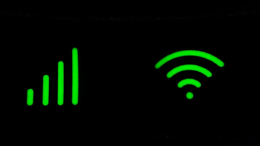 green and black digital device